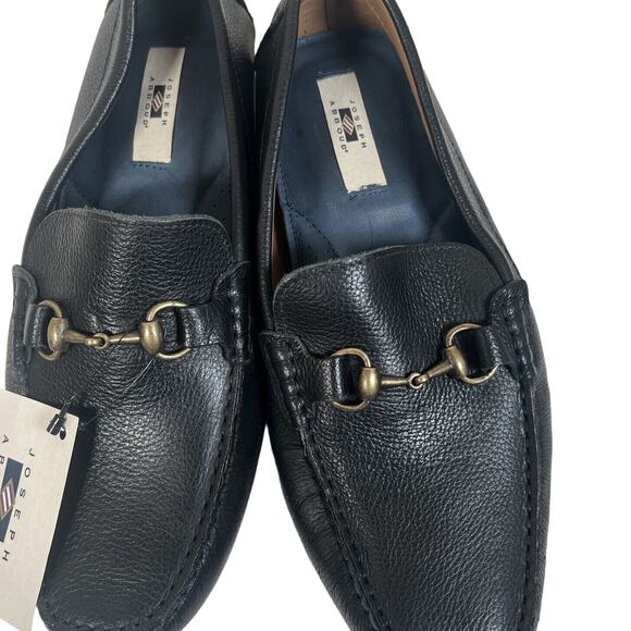 New Joseph Abboud All Leather Black Loafers Size 10 main image 5